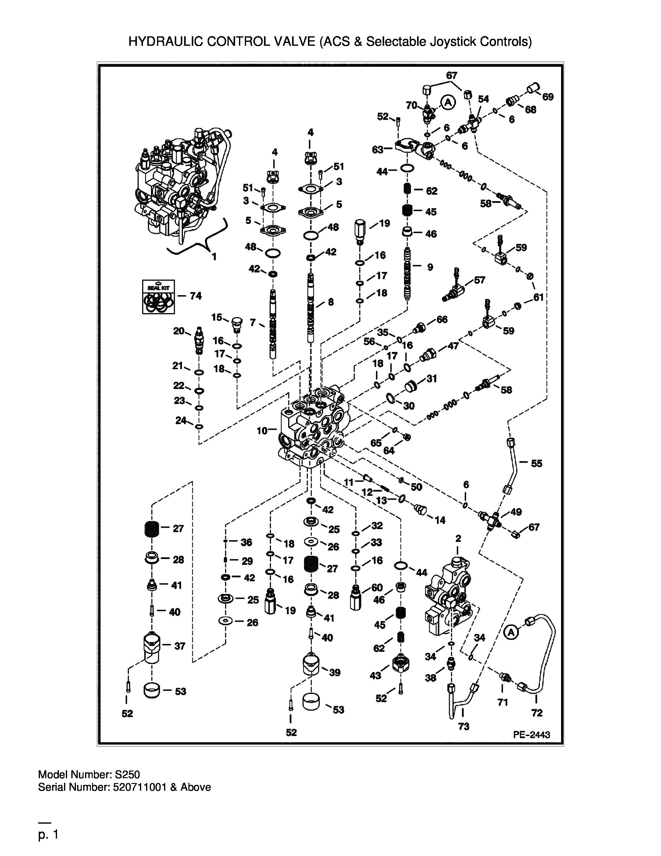 nomenclature distributeur hydraulique minipelle